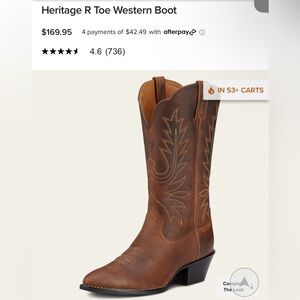 Ariat Women Heritage R toe Western Boots